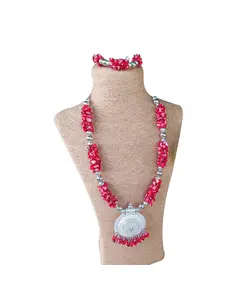 A Set of Red Mother Of Pearl Stones - Handmade - B2B - Logy Accessories​ - Tijarahub
