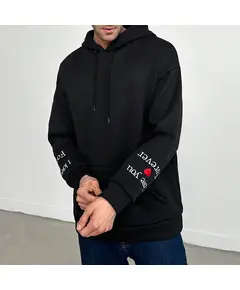 Men Sweatshirt - Wholesale - Black - Erdil Tekstil TijaraHub