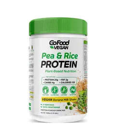 Go Food Pea & Rice Protein Powder - Banana Milk Shake 1.085 kg - Supplements - B2B - ASN - TijaraHub