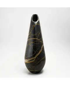 MUD - Lily Vase Natural Marble (L15.5 x W18.5 H41 cm) - Portoro - Handmade Tijarahub