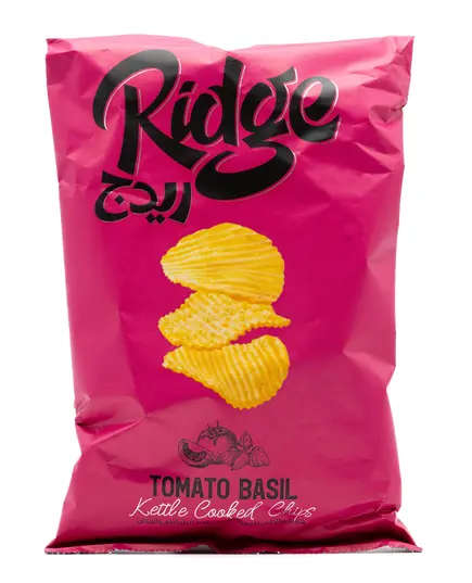 Ridge Natural Kettle Cooked Crinkled Potato Chips - Tomatoes & Basil Flavor - 65~75gm Tijarahub