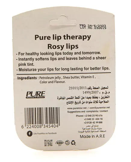 Lip Therapy - 20 ml - White Petroleum Jelly - Rosy Lips