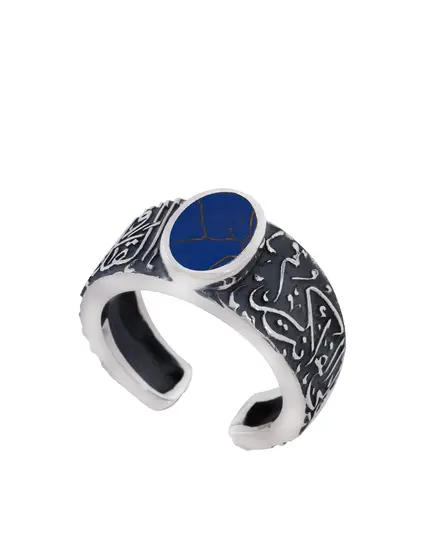 blue women Silver Ring