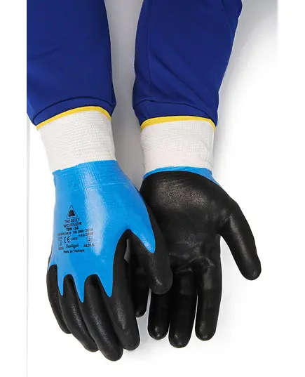 Safety Gloves TBW34 Double-Coated Blue Gloves - BestGuard Tijarahub