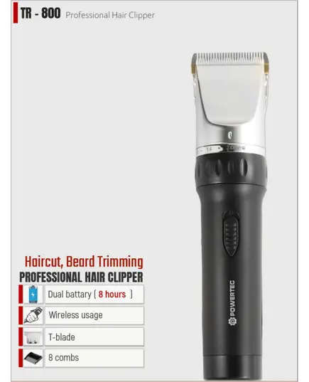 TR-800 Professional Hair Clipper - 580 gm - Hair & Beard Trimmer Tijarahub