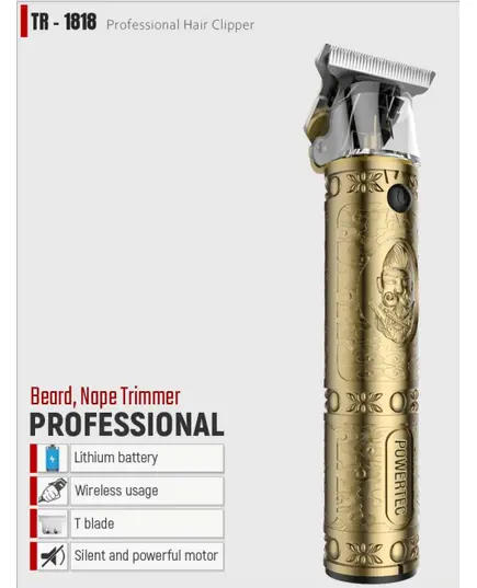 TR-1818 Professional Hair Clipper - 400 gm - Beard & Nape Trimmer Tijarahub