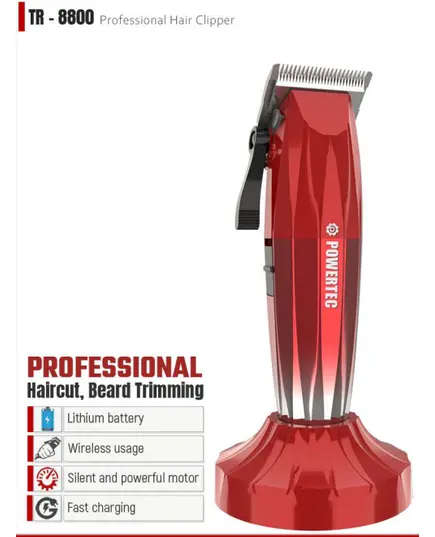 TR-8800 Professional Hair Clipper - 650 gm - Haircut & Beard Trimming