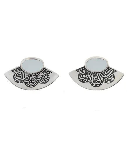 white women Silver Earring