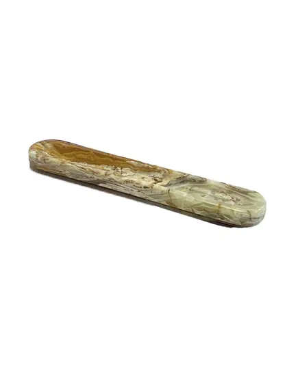 MUD - Incense Holder Natural Marble (L25 x W4 x H2 cm) - Ivory Onyx - Handmade Tijarahub