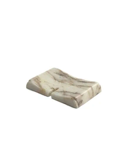 MUD - Coarse Rectangular Soap Dish Natural Marble (L12 x W8 x H2 cm) - Handmade Tijarahub