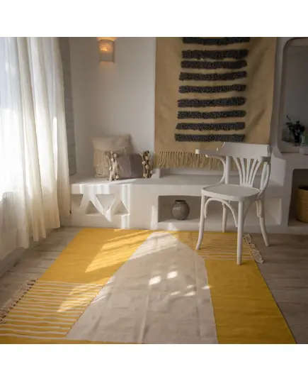 Ariika Skiff cotton handmade kilim Rug - 175 x 250 cm - for Home Decoration - Premium Quality
