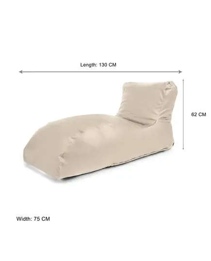 Ariika Lounger Bean bag Chair - 130 x 62 cm - Material Leather - for your Living Room