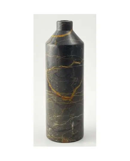 MUD - Short Neck Marble Medium Vase (L8.5 x W8.5​ x H23 cm) - Handmade Tijarahub