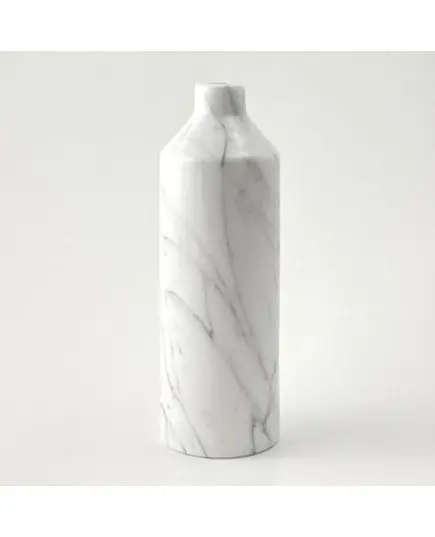 MUD - Short Neck Marble Medium Vase (L8.5 x W8.5​ x H23 cm) - Handmade Tijarahub