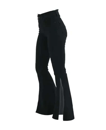 Women Trousers Jeans- Black Slit Cut Jeans