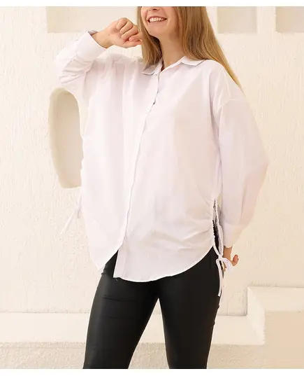 Slit Detailed Shirt - Women's Wear - Cotton & Polyester