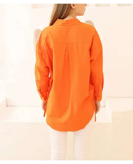 Slit Detailed Shirt - %70 Cotton & 30% Polyester - High Quality