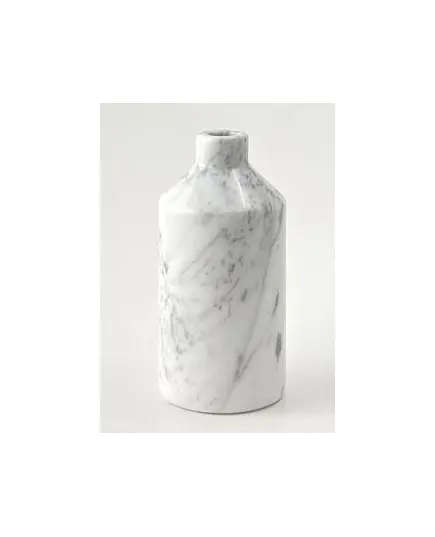 MUD - Short Neck Marble Small Vase (L8.5 x W8.5 x H16 cm) - Handmade Tijarahub