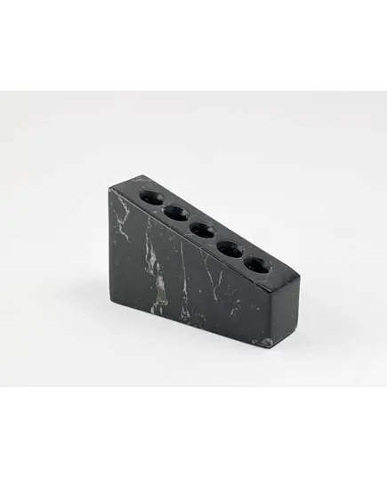 MUD - Toothbrush Holder Natural Marble (L15 x W4 x H11 cm) - Marquina Black - Handmade Tijarahub