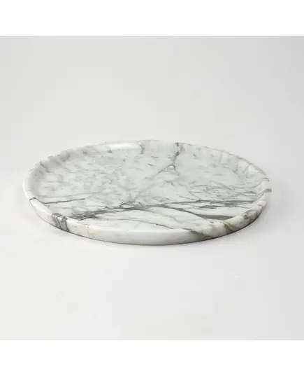 MUD - Round Plate Natural Marble (L 30 x W 30 x H 2 cm) - Handmade Tijarahub