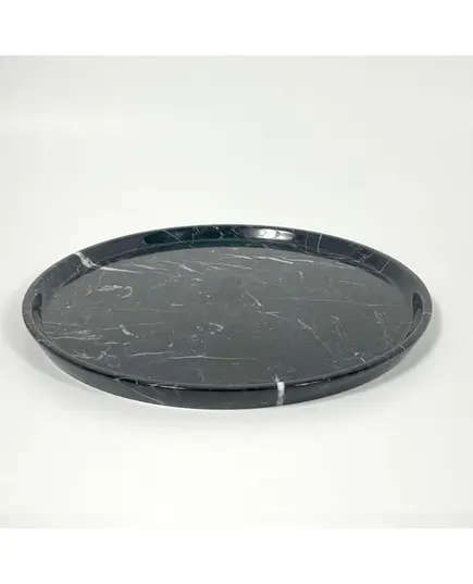 MUD - Round Plate Natural Marble (L 30 x W 30 x H 2 cm ) - Hand Made Tijarahub