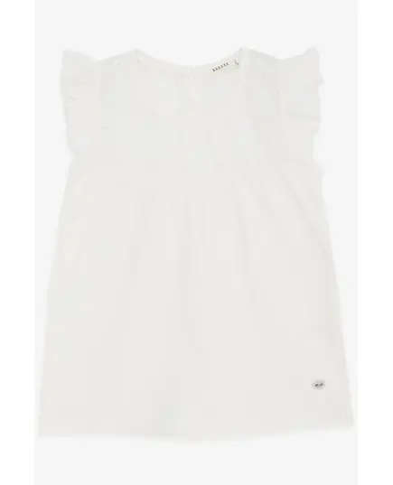 Ecru Ruffled Sleeveless shirt - Kid's Clothing - Cotton