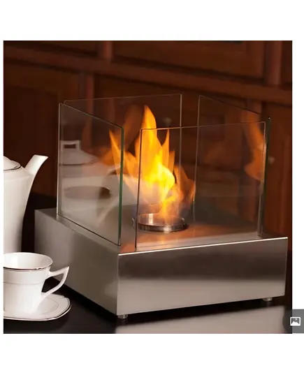 Square BIO Ethanol Fireplace - 40 × 40 × 42 cm