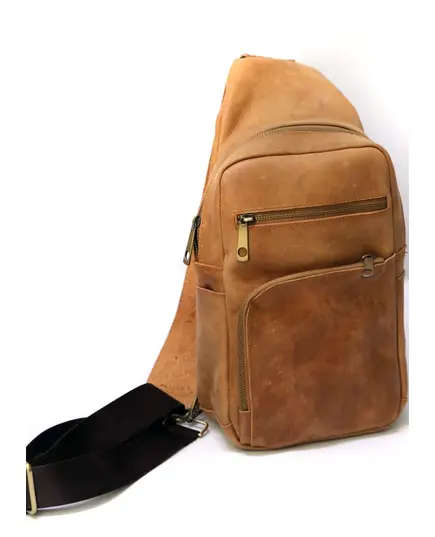حقيبة كروس كاجوال مثلثة رجالي - بني - M&O - TijaraHub.