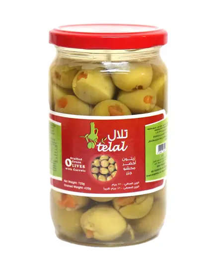 Telal Stuffed Green Olives - 720g Tijarahub