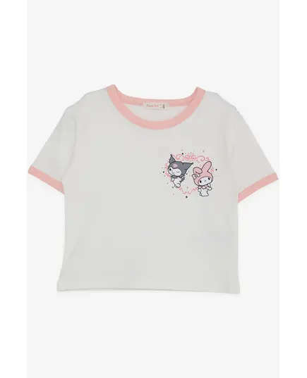 Kuromi & Melody Design Casual T-Shirt - Girls' Wear - Cotton