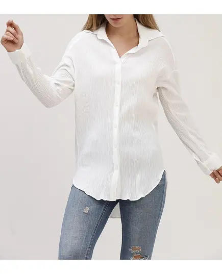 Long Shirt - Casual & Elegant - Women's Wear - 95% Cotton - 5% Elastane