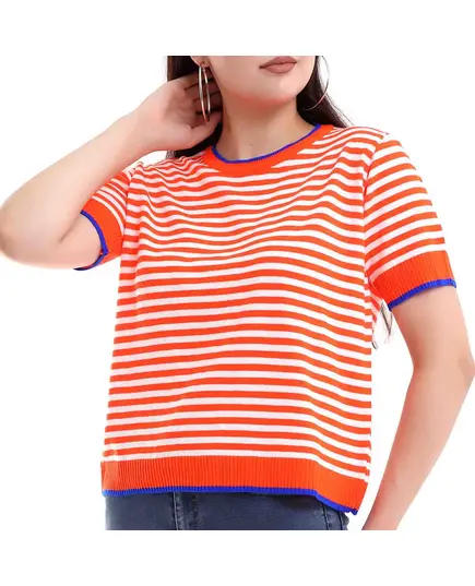 Short Sleeve Tricot T-shirt - Women's Wear - 70% Cotton & 30% Polyester