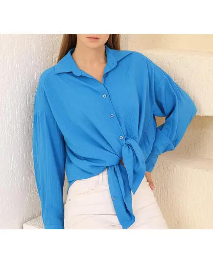 Long Shirt - Casual & Elegant - Women's Wear - 95% Cotton - 5% Elastane