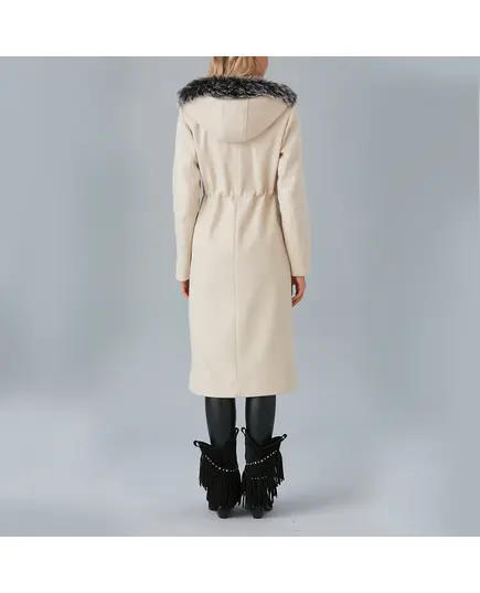 Coat with Feather Hood - Women's Wear - Turkey Fashion