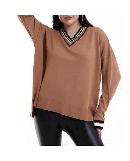 Long Sleeve Tricot Sweater - Women's Wear - 70% Cotton & 30% Polyester