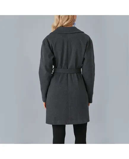معطف قصير مع حزام - ملابس نسائية - الموضة التركية - Vista - تجارة هب