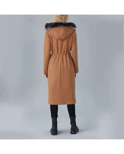 Coat with Feather Hood - Women's Wear - Turkey Fashion