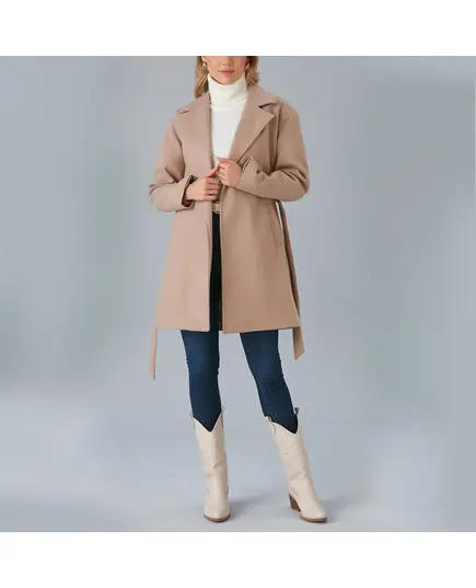 Short Coat with Belt - Women's Wear - Turkey Fashion