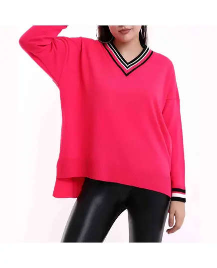 Long Sleeve Tricot Sweater - Women's Wear - 70% Cotton & 30% Polyester