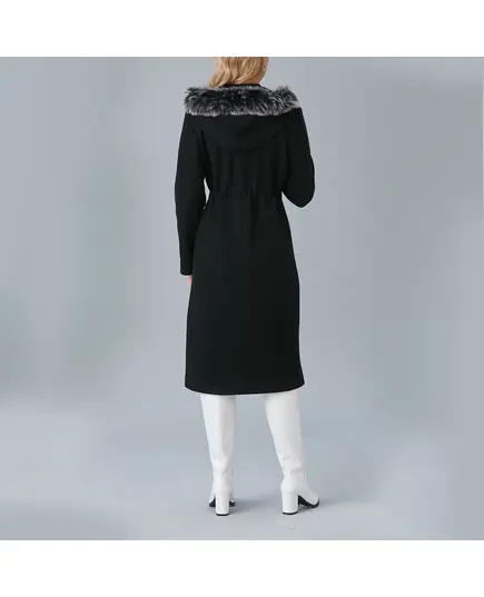 Coat with Feather Hood - Women's Wear - Turkey Fashion