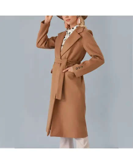 Coat with Belt and Arm Button - Women's Wear - Turkey Fashion