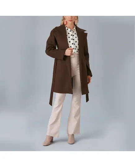 Short Coat with Belt - Women's Wear - Turkey Fashion