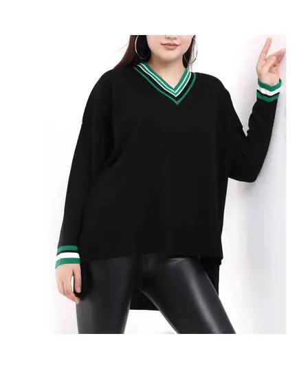 Long Sleeve Tricot Sweater - Women's Wear - 70% Cotton & 30% Polyester