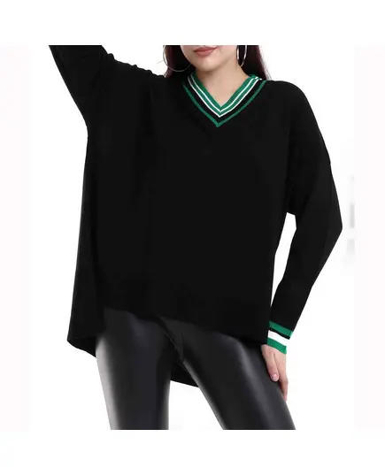 Long Sleeve Tricot Sweater - Women's Wear - 70% Cotton & 30% Polyester