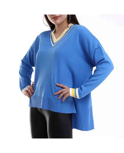 Long Sleeve Tricot Sweater - Women's Wear - 70% Cotton & 30% Polyester