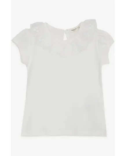 Frilly Collared Top - Girls' Clothing - Cotton