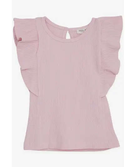 Frilly Sleeves Tank Top - Baby Girls' Wear - 90% Cotton & 10% Lycra