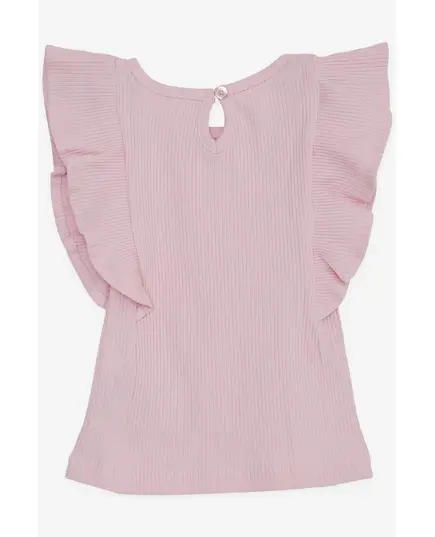 Frilly Sleeves Tank Top - Baby Girls' Wear - 90% Cotton & 10% Lycra