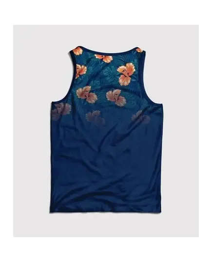 Sleeveless Printed Sports Tank Top Flowers - Men's Wear - Polyester