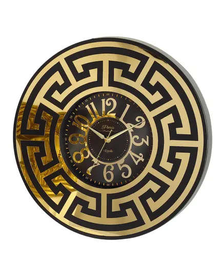 Revello Saat - Modern Wall Clock - Black & Gold - Round Design